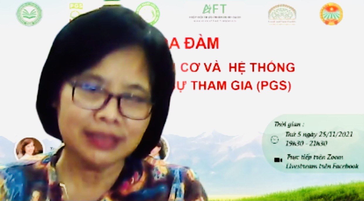 Bà Từ Thị Tuyết Nhung- Ban điều phối PGS - Hiệp hội Nông nghiệp hữu cơ Việt Nam